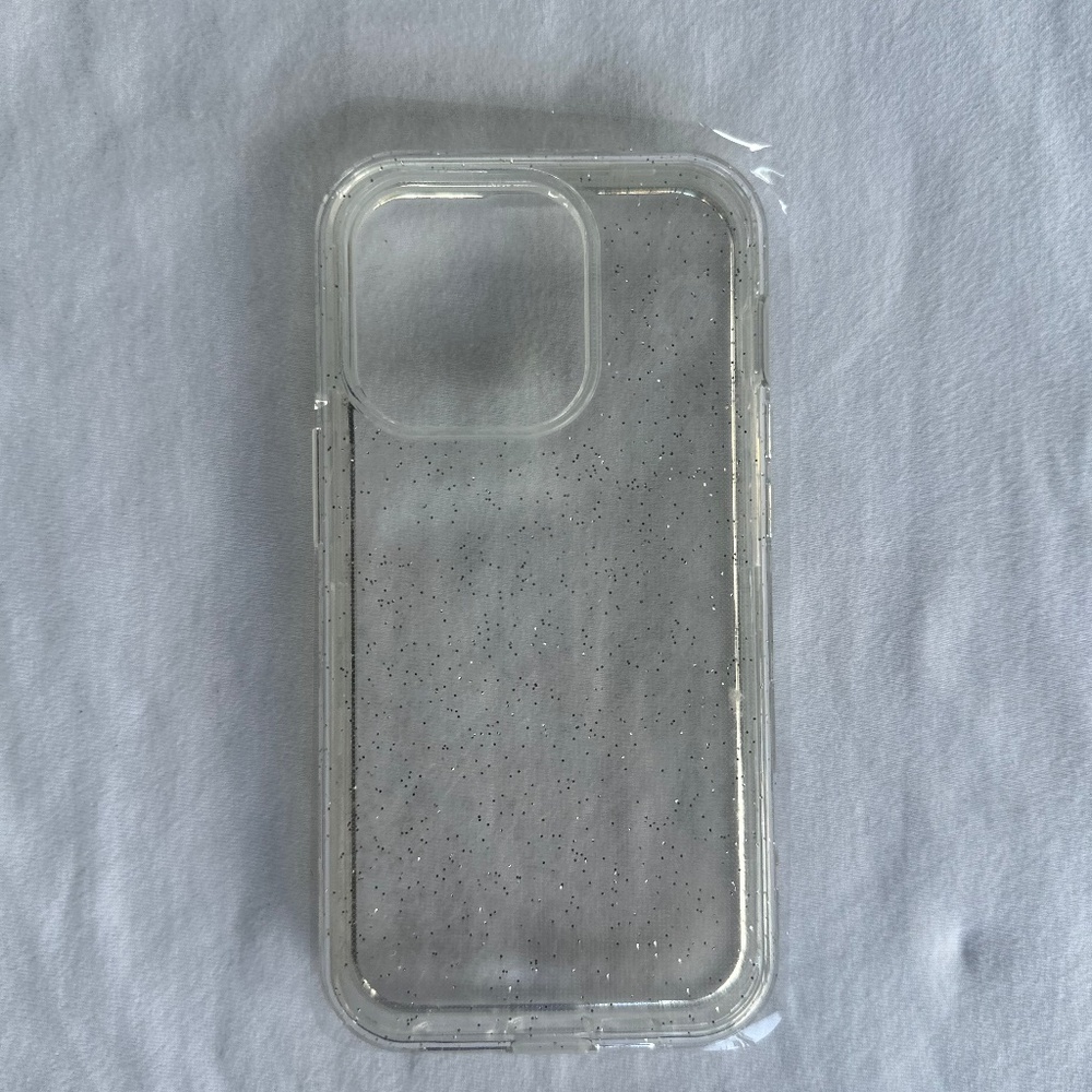 clear glitter i phone 14 pro case